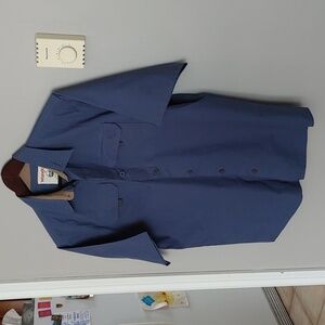 Wrangler cotton button up short sleeve work casual shirt M